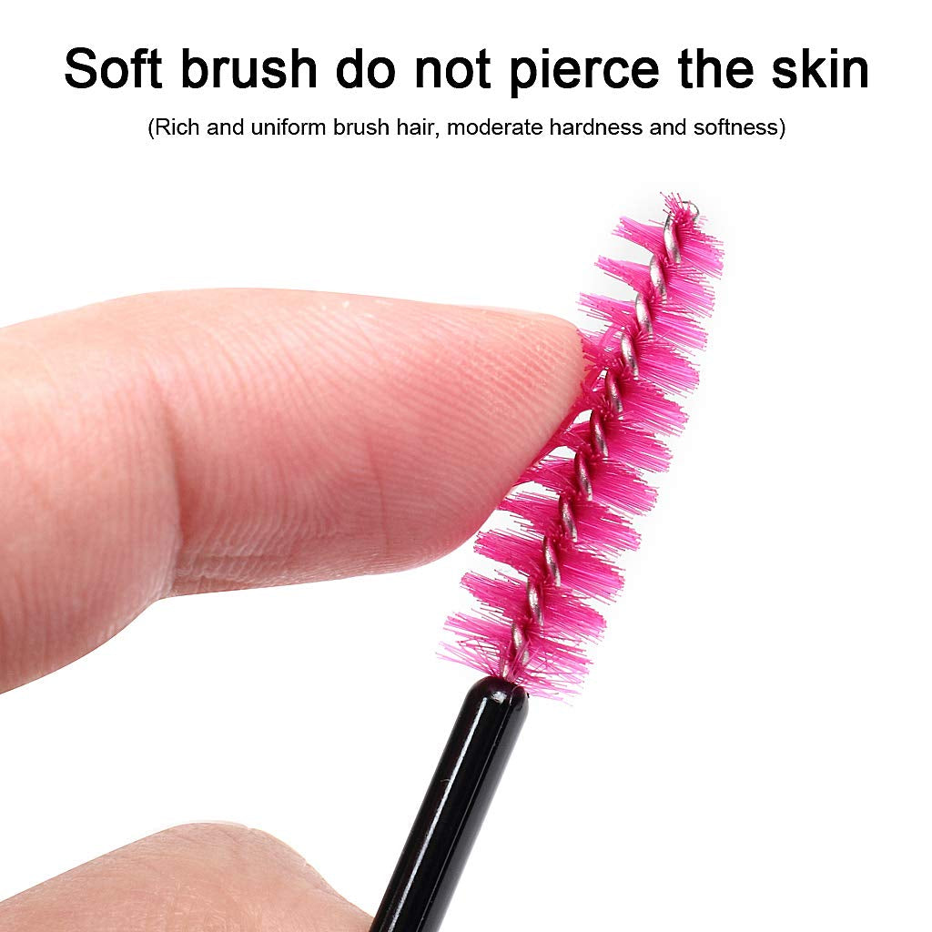 SWKJ 60 PCS Disposable Eyelash Brushes Eyebrow Castor Oil Brush Mascara Wands Cosmetic Makeup Tools (Rose Red) Health & Beauty > Personal Care > Cosmetics > Cosmetic Tools > Skin Care Tools nnaa   