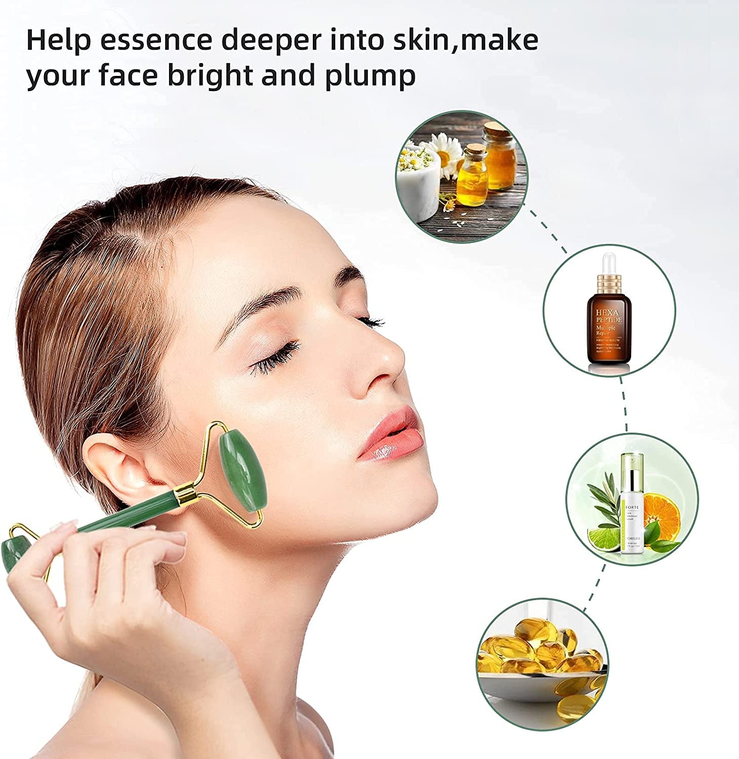 Ideayard Face Roller and Gua Sha Set - Jade Roller anti Aging Massager Tool - Natural Jade Roller for Face and Guasha Stone for Body - Beauty Roller Skin Care Tools Kit for Slimming & Firming Health & Beauty > Personal Care > Cosmetics > Cosmetic Tools > Skin Care Tools ideayard   