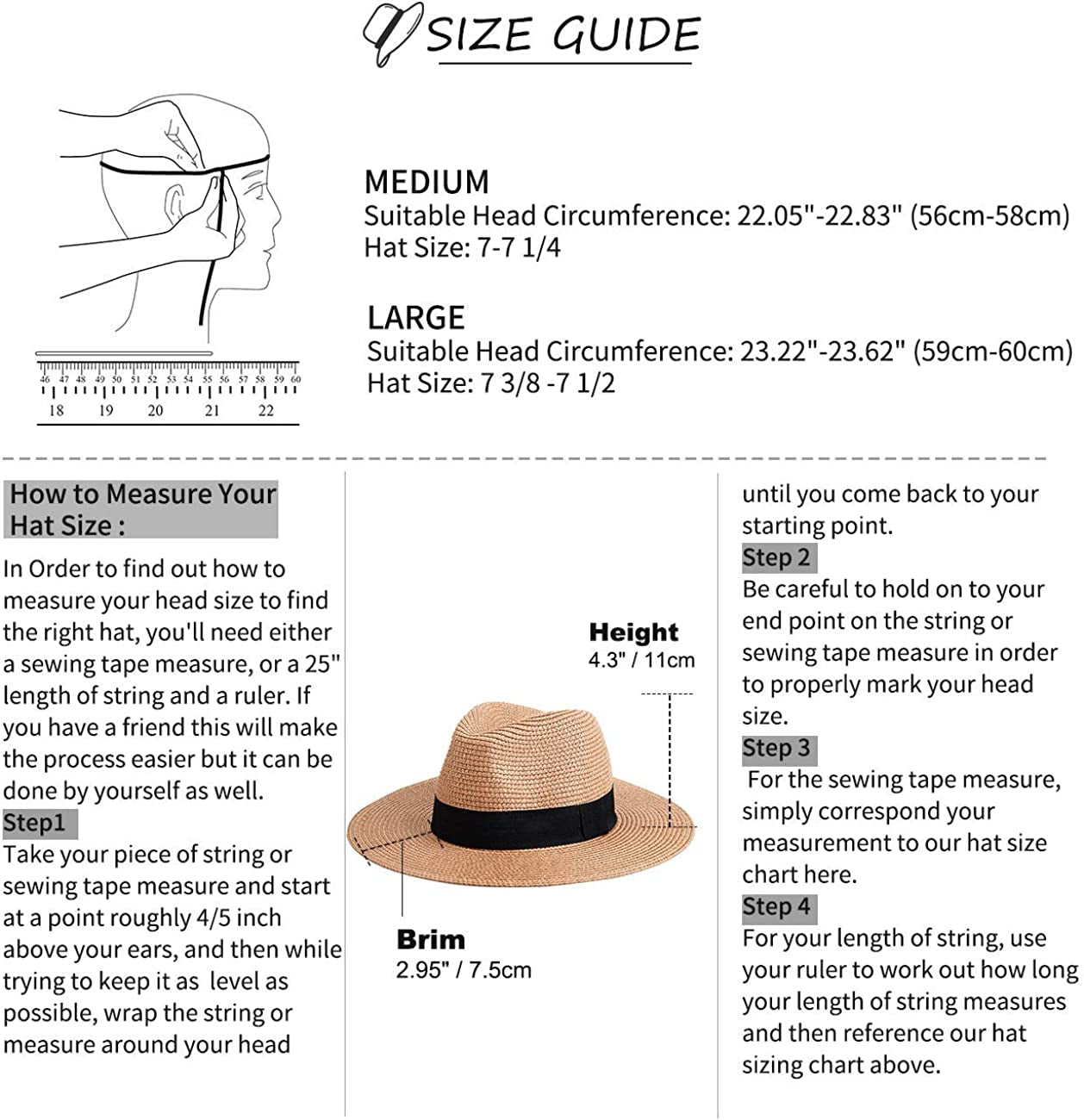 MAYLISACC Womens Straw Panama Hat, Wide Brim Beach Sun Hats Summer Foldable Travel Sunhat UPF50 Apparel & Accessories > Clothing Accessories > Hats MAYLISACC   