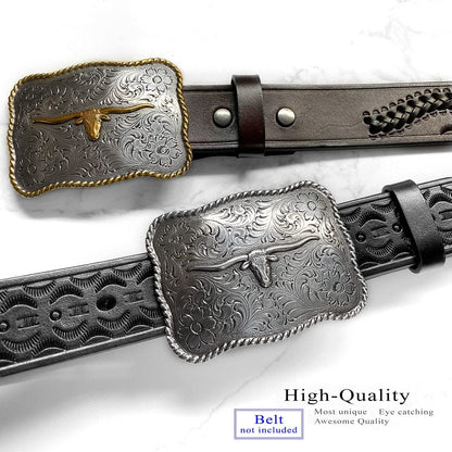 Western Lady Bull Texas Longhorn Steer Head Belt Buckle Fits 1-1/2"(38Mm) Multi-Style Options Apparel & Accessories > Clothing Accessories > Belt Buckles Belts.com   
