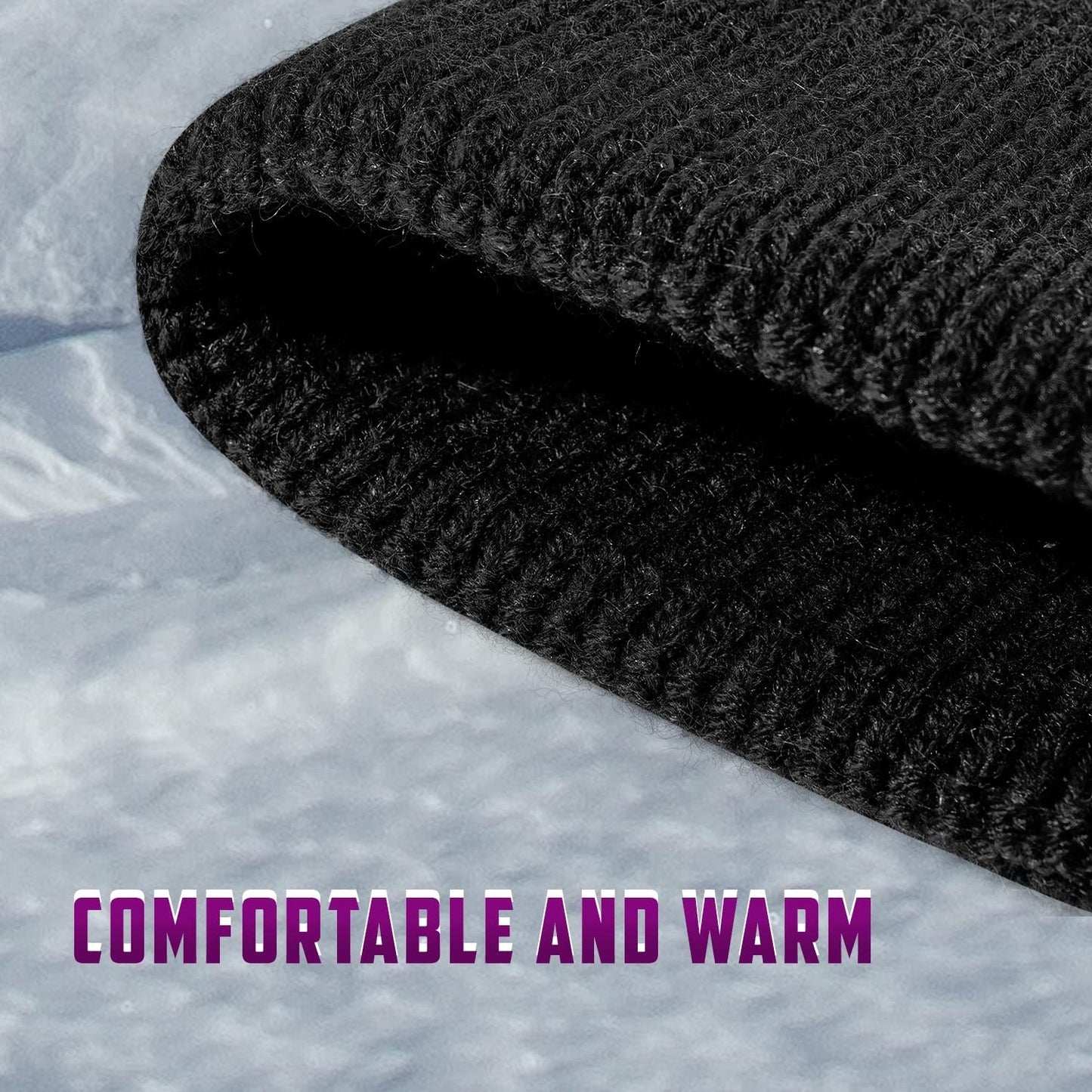 Vermo Knit Beanie Hat for Men&Women, Daily Plain Winter Hat, Stretchy Striped Cuffed Winter Hat Apparel & Accessories > Clothing Accessories > Hats Vermo   