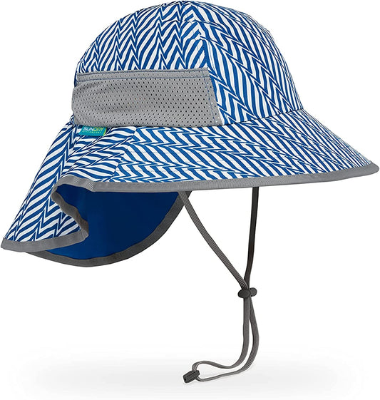 Sunday Afternoons Kids Play Hat Apparel & Accessories > Clothing Accessories > Hats Sunday Afternoons Blue Electric Stripe Medium 