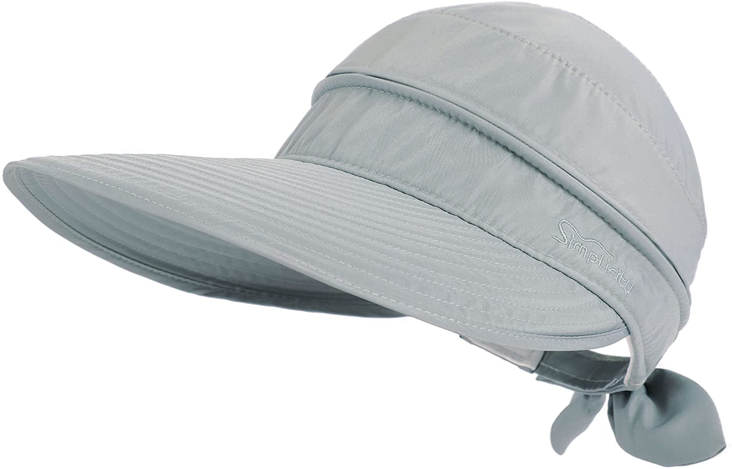 Simplicity Hats for Women UPF 50+ UV Sun Protective Convertible Beach Visor Hat Apparel & Accessories > Clothing Accessories > Hats Simplicity Grey One Size 