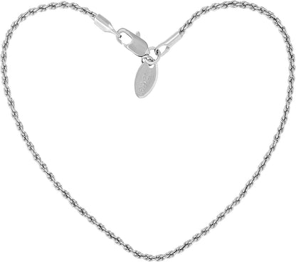 LIFETIME JEWELRY 1Mm Rope Chain Anklet for Women and Teen Girls 24K Real Gold Plated Apparel & Accessories > Jewelry > Anklets LIFETIME JEWELRY White Gold 11.0 Inches 