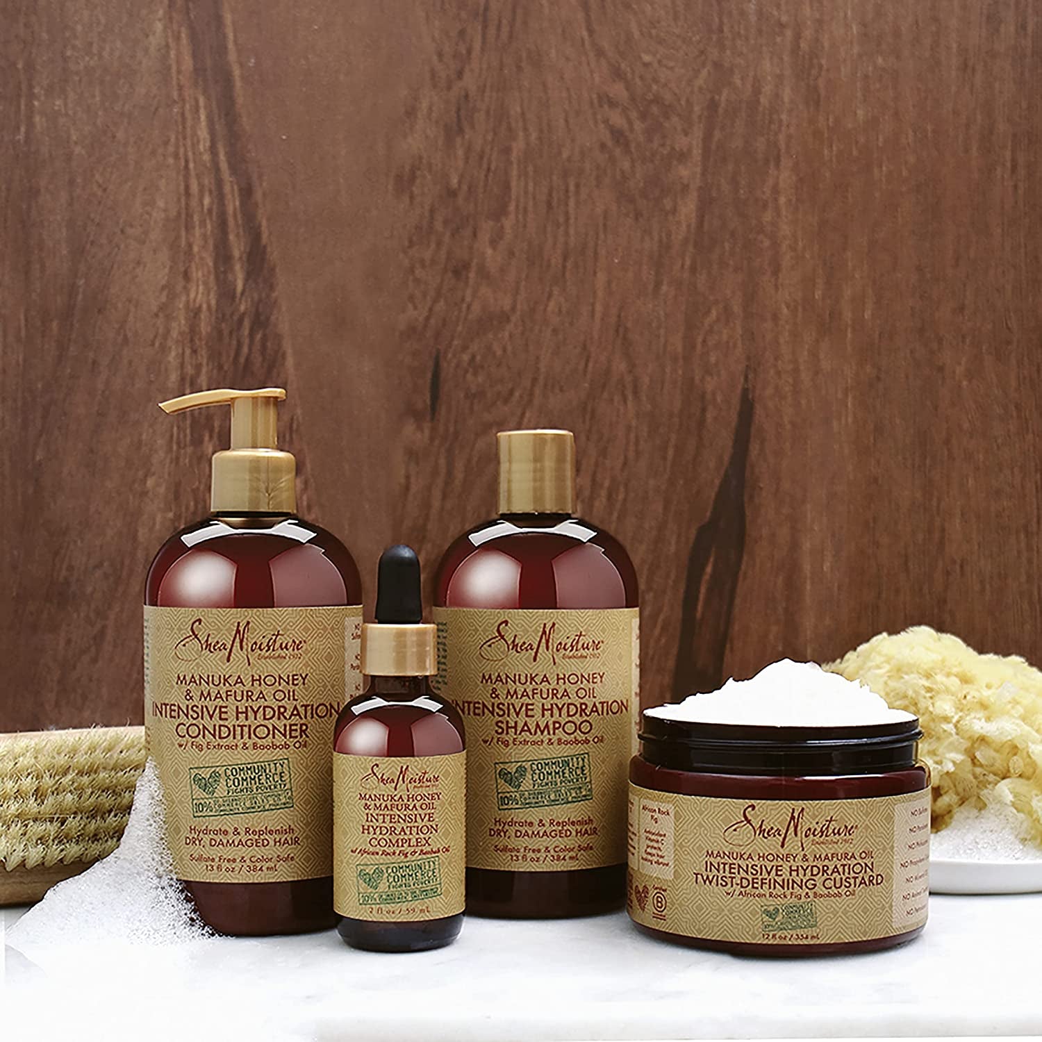 Sheamoisture Conditioner Intensive Hydration for Dry, Damaged Hair Manuka Honey and Mafura Oil to Nourish and Soften Hair 13 Oz Health & Beauty > Personal Care > Hair Care SheaMoisture   