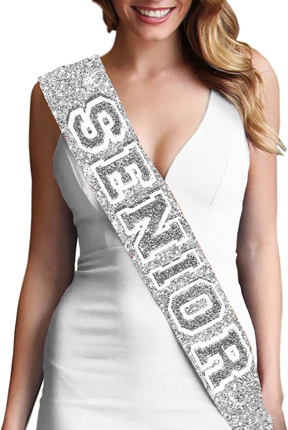 Senior Sash - Senior Night Party Decorations - Senior 2023 Party Sports Event Sash Cheer Dance Team Apparel & Accessories > Clothing Accessories > Sashes RhinestoneSash   