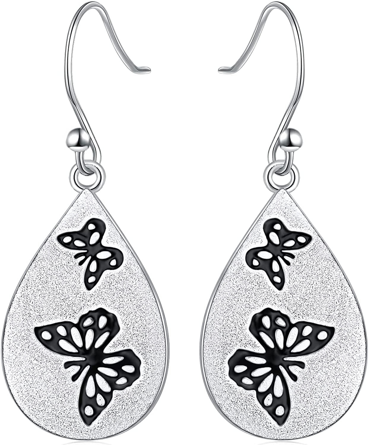 Dandelion Earrings Drop Earrings/Adjustable Ring 925 Sterling Silver Dangle Earrings for Women Apparel & Accessories > Jewelry > Anklets Yearace Butterfly earrings  