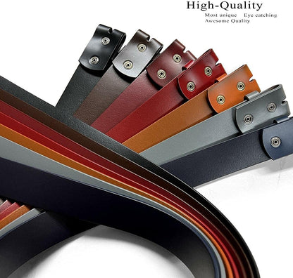 Replacement Belt Strap 100% Genuine Leather Plain Casual Belt Strap with Snaps 1-1/2"(38Mm) Wide Apparel & Accessories > Clothing Accessories > Belts Belts.com   