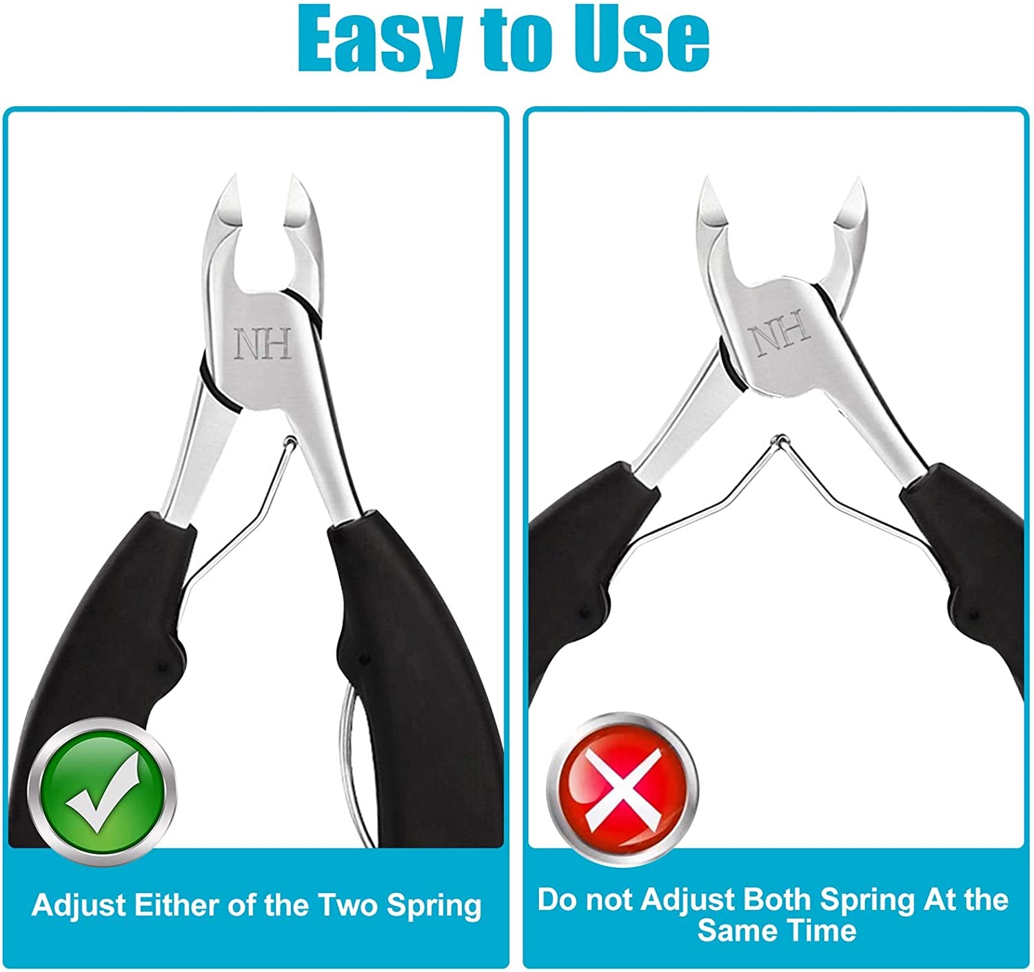 Podiatrist Toenail Clippers, Professional Thick & Ingrown Toe Nail Clippers for Men & Seniors, Pedicure Clippers Toenail Cutters, Super Sharp Curved Blade Grooming Tool Health & Beauty > Personal Care > Cosmetics > Cosmetic Tools > Nail Tools New Huing   