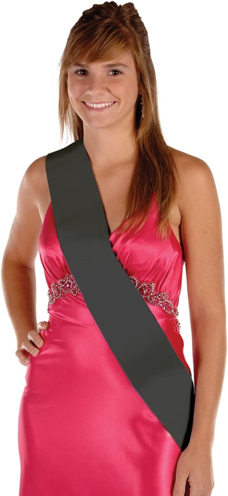 Satin Sash (Yellow) Party Accessory (1 Count) (1/Pkg) Apparel & Accessories > Clothing Accessories > Sashes Beistle Black  