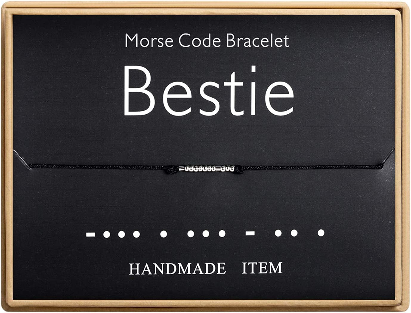 Inspirational Gifts for Women Morse Code Bracelet for Women Funny Gifts for Women Friends Gifts for Her Apparel & Accessories > Jewelry > Bracelets Sunique Bestie  