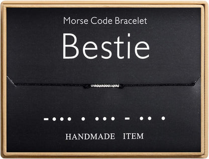 Inspirational Gifts for Women Morse Code Bracelet for Women Funny Gifts for Women Friends Gifts for Her Apparel & Accessories > Jewelry > Bracelets Sunique Bestie  