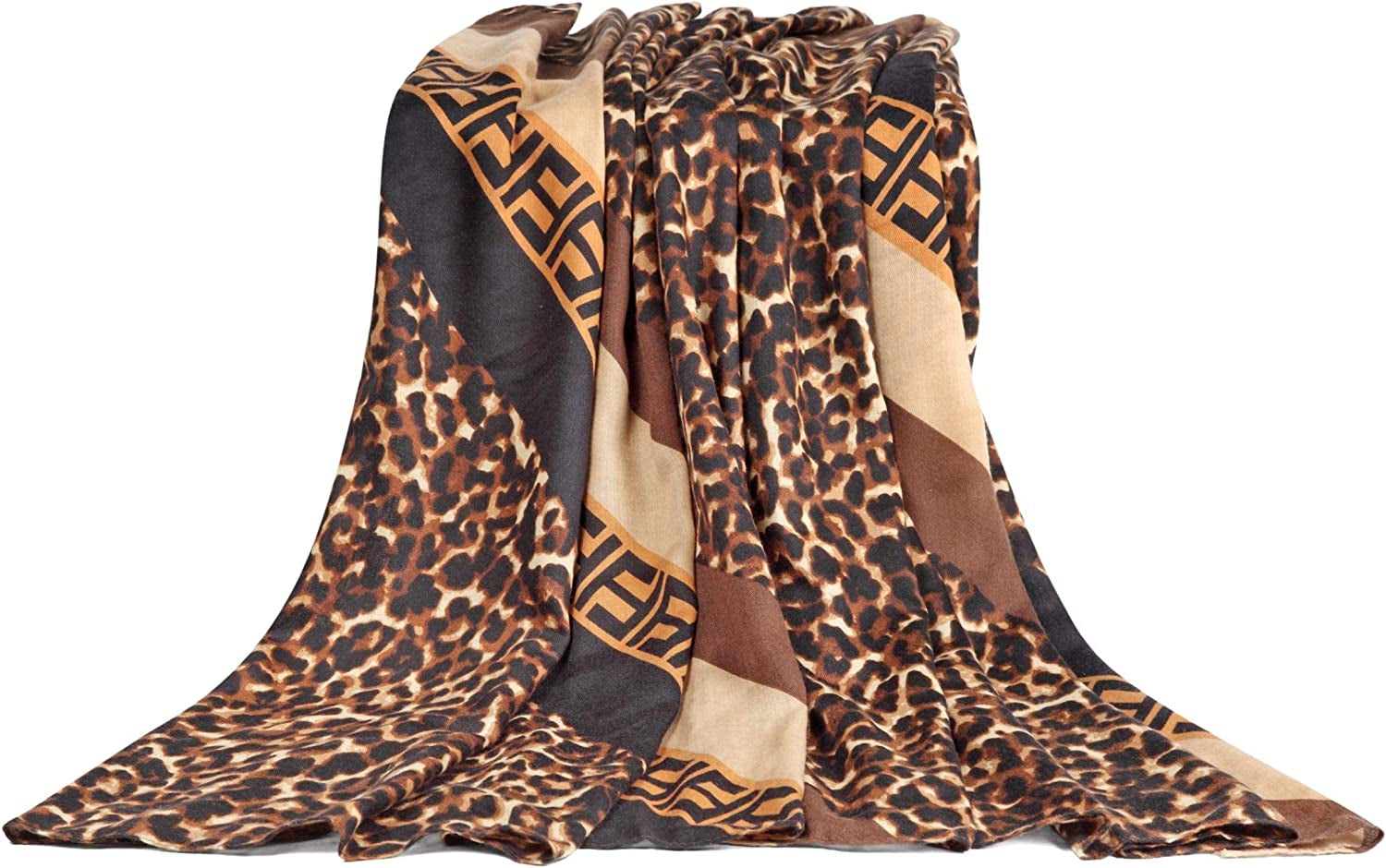 Nabegum Leopard Print Scarf for Women Cheetah Animal Lightweight Fall Blanket Scarves Apparel & Accessories > Clothing Accessories > Scarves & Shawls Nabegum   