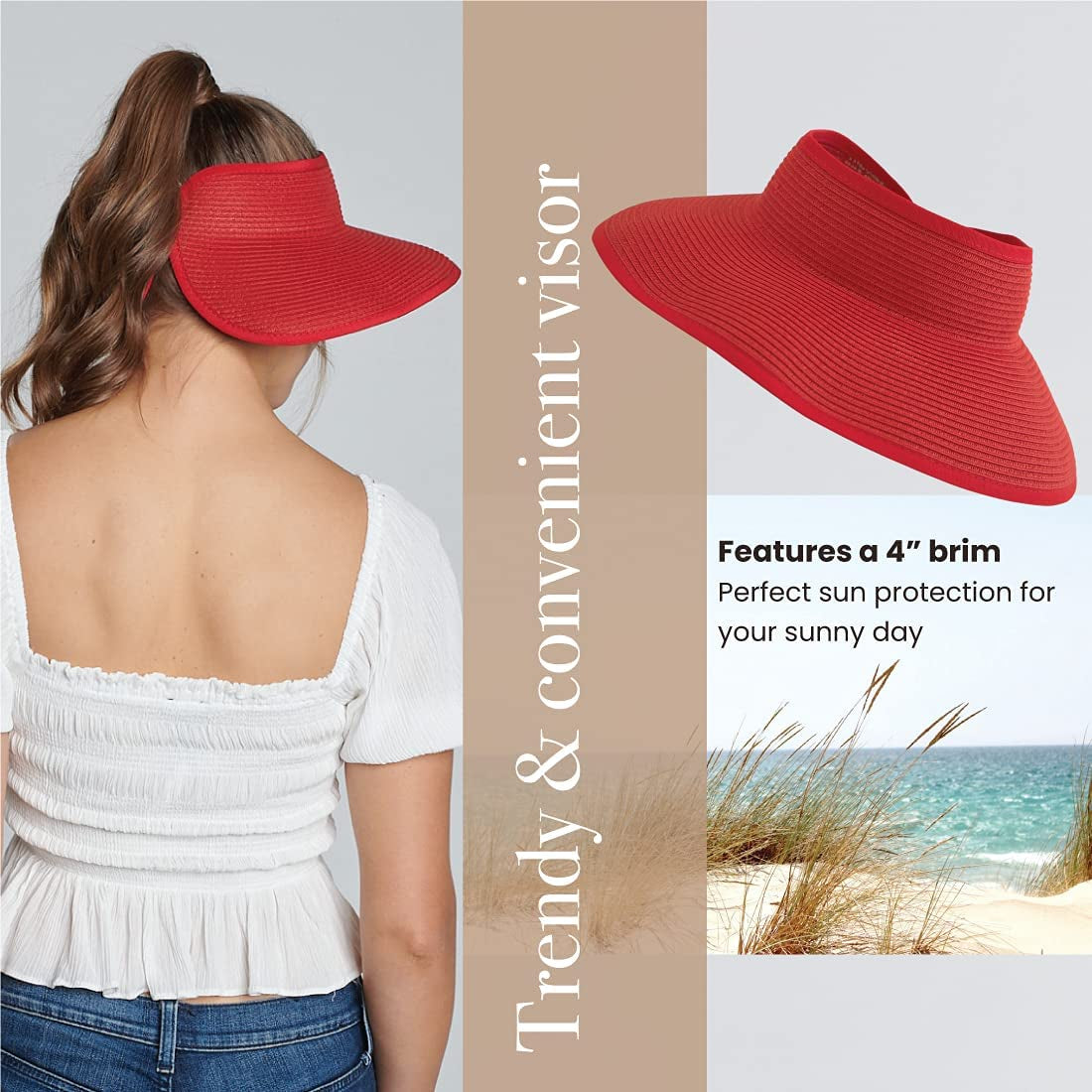 San Diego Hat Company Women'S UBV002OSRED, Red, One Size Apparel & Accessories > Clothing Accessories > Hats San Diego Hat Co.   