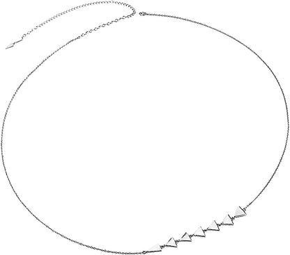 S925 Sterling Silver Sexy Waist Belt Belly Chain Adjustable Charm Body Chain Apparel & Accessories > Jewelry > Body Jewelry Harmonyball Jewelry Triangle  