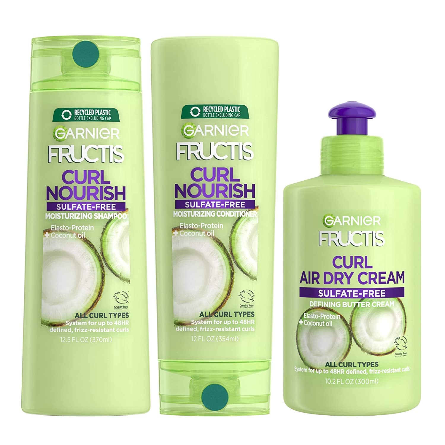 Garnier Hair Care Fructis Curl Nourish Butter Cream Leave-In Conditioner, 10.2 Ounce (Pack of 2) Health & Beauty > Personal Care > Hair Care Garnier 3 Piece Set  