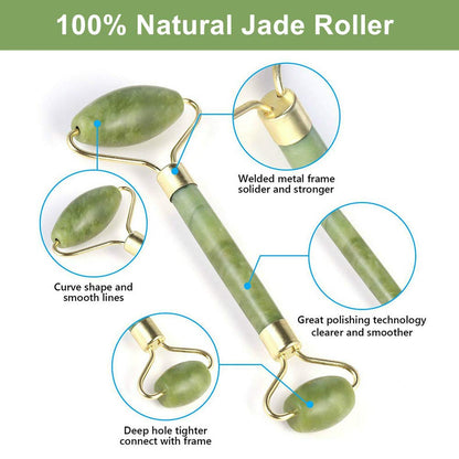 Jade Roller for Face Massager MUZHI Green Neck Massager Tool Jade Stone Face Roller, Eye Treatment Roller Reduce Wrinkles anti Aging Natural Skin Gym Crystal Beauty Jade Facial Roller Dark Green… Health & Beauty > Personal Care > Cosmetics > Cosmetic Tools > Skin Care Tools MUZHI   