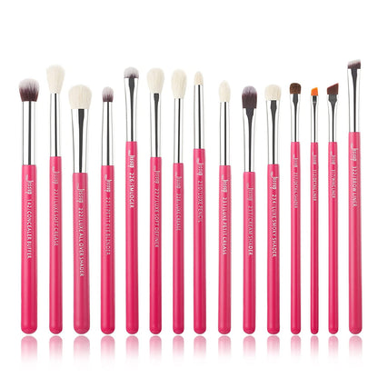 Jessup 15Pcs Professional Makeup Brushes Set Make up Brush Tools Kit Eye Liner Shader Wood Handle Natural-Synthetic Hair Brushes Pearl Black/Rose Gold T157 Health & Beauty > Personal Care > Cosmetics > Cosmetic Tools > Makeup Tools Jessup Silver/Rose Carmine  