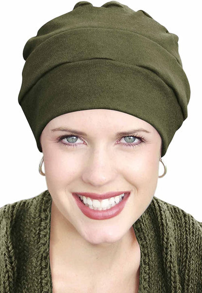 Headcovers Unlimited Three Seam Turban - 100% Cotton Hat Apparel & Accessories > Clothing Accessories > Headwear Headcovers Unlimited Olive One Size 