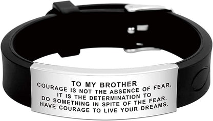 Inspirational Wristband Bracelet Gift Idea to My Brother in Law on Her Wedding Day from Sister Brother Apparel & Accessories > Jewelry > Bracelets Shenzhen Dihepeng Co.,Ltd   