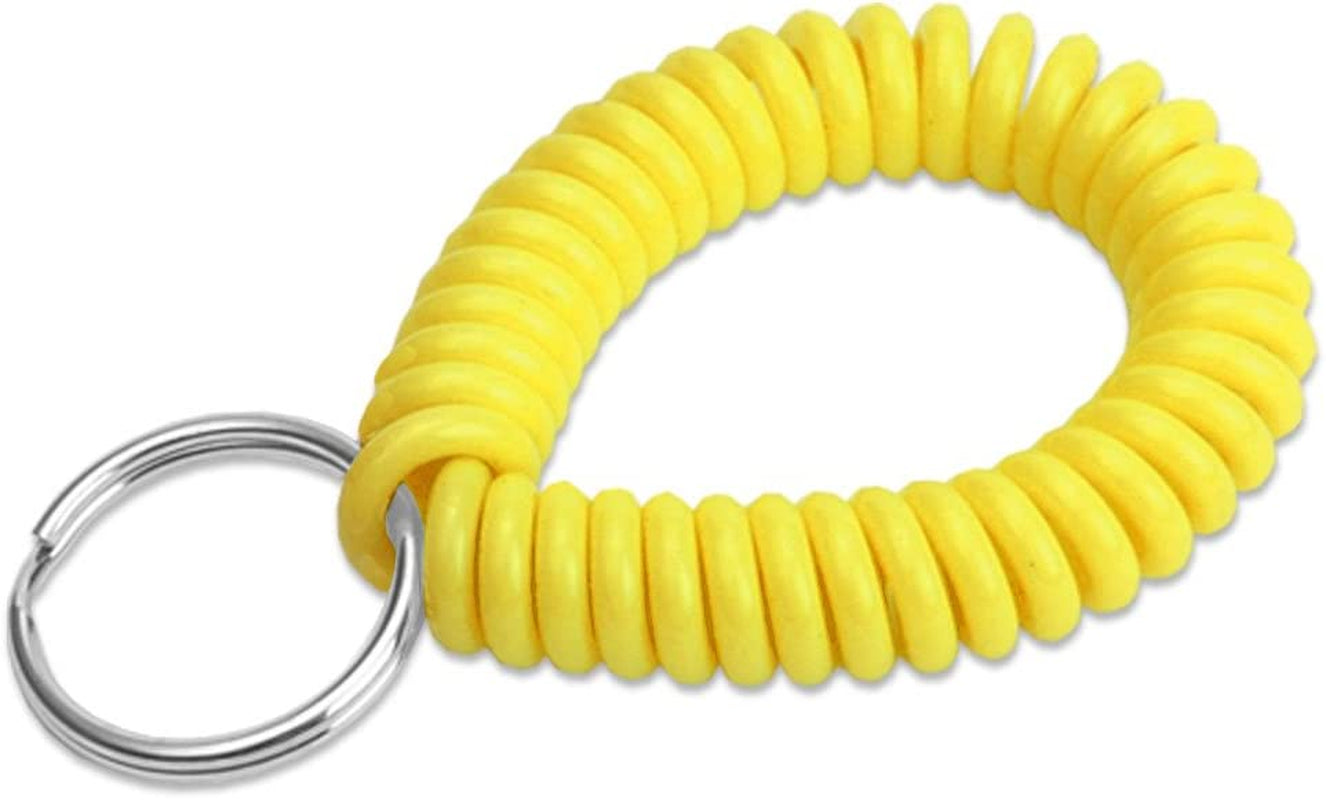 Lucky Line 2” Diameter Spiral Wrist Coil with Steel Key Ring, Flexible Wrist Band Key Chain Bracelet, Stretches to 12”, Purple 1 PK (410651) Apparel & Accessories > Jewelry > Bracelets Lucky Line Yellow 1 Piece 