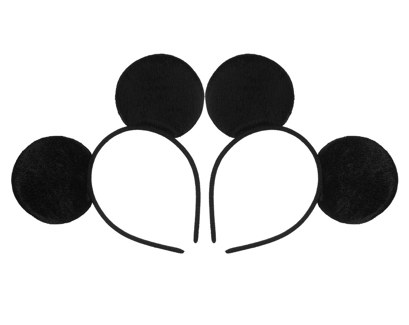 FANYITY Mickey Ears, 2 Pcs Minnie Ears Headbands Hair Band for Christmas Party Apparel & Accessories > Clothing Accessories > Headwear FANYITY Black  