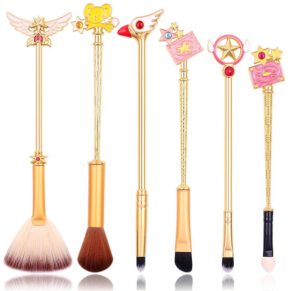 Sailor Moon Makeup Brushes Set - 5Pcs Cosmetic Makeup Brush Set Professional Tool Kit Set Pink Drawstring Bag Included Health & Beauty > Personal Care > Cosmetics > Cosmetic Tools > Makeup Tools rongji jewelry   