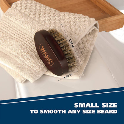 Wahl Small Travel Beard Brush with 100% Boar Bristles with Firm Natural Hair for Grooming & Styling – Wood Handle for Beards, Mustaches, Skin & Hair Care – Model 3346 Health & Beauty > Personal Care > Hair Care Wahl Clipper   