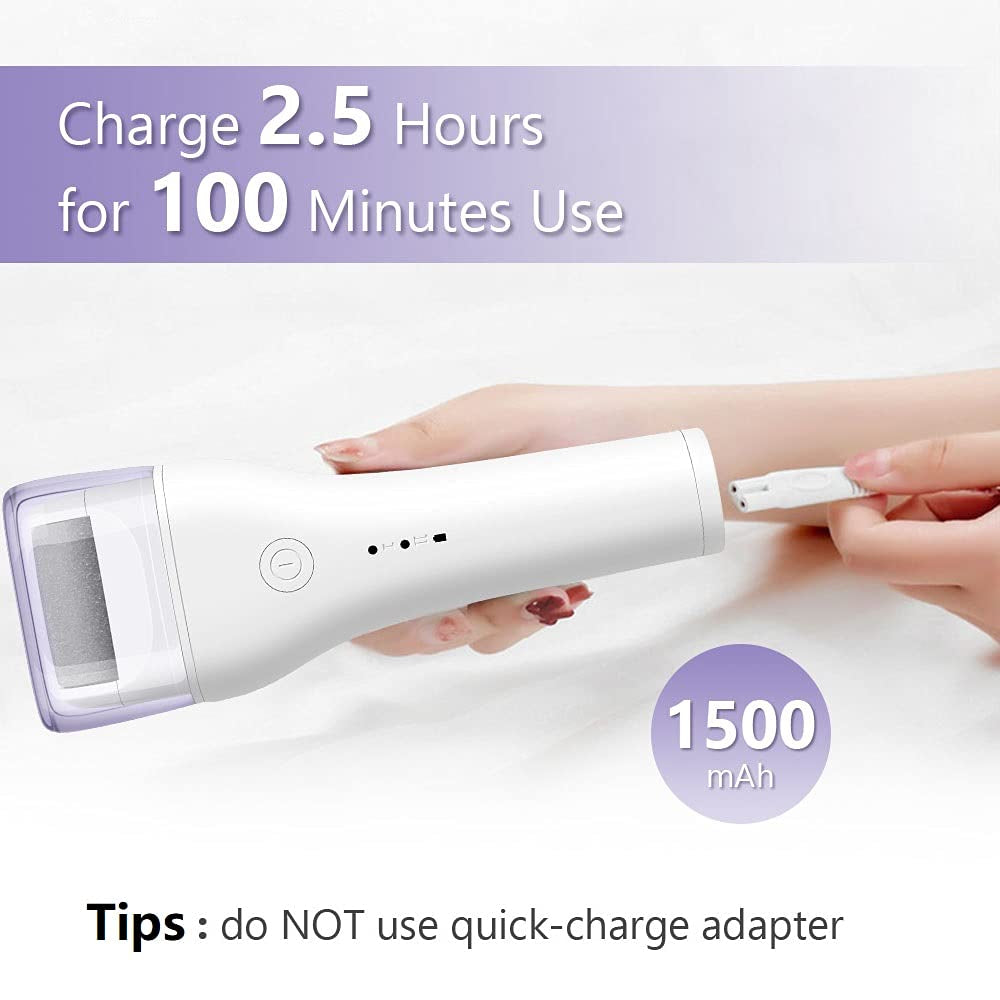 Upgraded Callus Remover for Feet, Voirse Rechargeable 2 Speeds Foot File with 3 Grinding Rollers, Water-Resistant Pedicure Tool, Low-Db Gentle Heel Shaver Scraper for Tough Thick Skin and Daily Care Health & Beauty > Personal Care > Foot Care Voirse   