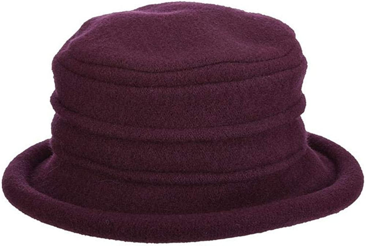 Scala Women'S Packable Boiled Wool Cloche Apparel & Accessories > Clothing Accessories > Headwear Scala Women's Accessories Plum One Size 