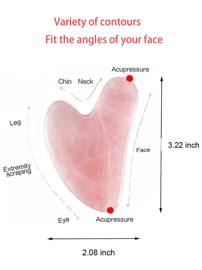Mysense Level a Gua Sha Facial Massage Tool,Jade and Rose Quartz Guasha Face Massage Tool,Skin Care Massage Beauty Tool for Women Body Eyes Neck Slimming Massager (Heart Shape) Health & Beauty > Personal Care > Cosmetics > Cosmetic Tools > Skin Care Tools Mysense   