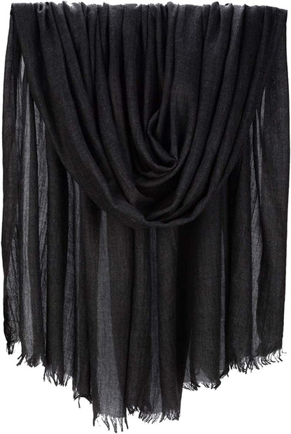 Iristide Women Summer Scarfs Large Long Lightweight Linen Beach Gauze Shawl Wrap 75”×43” Apparel & Accessories > Clothing Accessories > Scarves & Shawls Iristide Dark Grey  