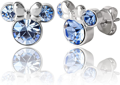 Disney Womens Minnie Mouse Birthstone Stud Earrings - Minnie Mouse Earrings - Birthstone Jewelry - Disney Jewelry Apparel & Accessories > Jewelry > Earrings Disney   