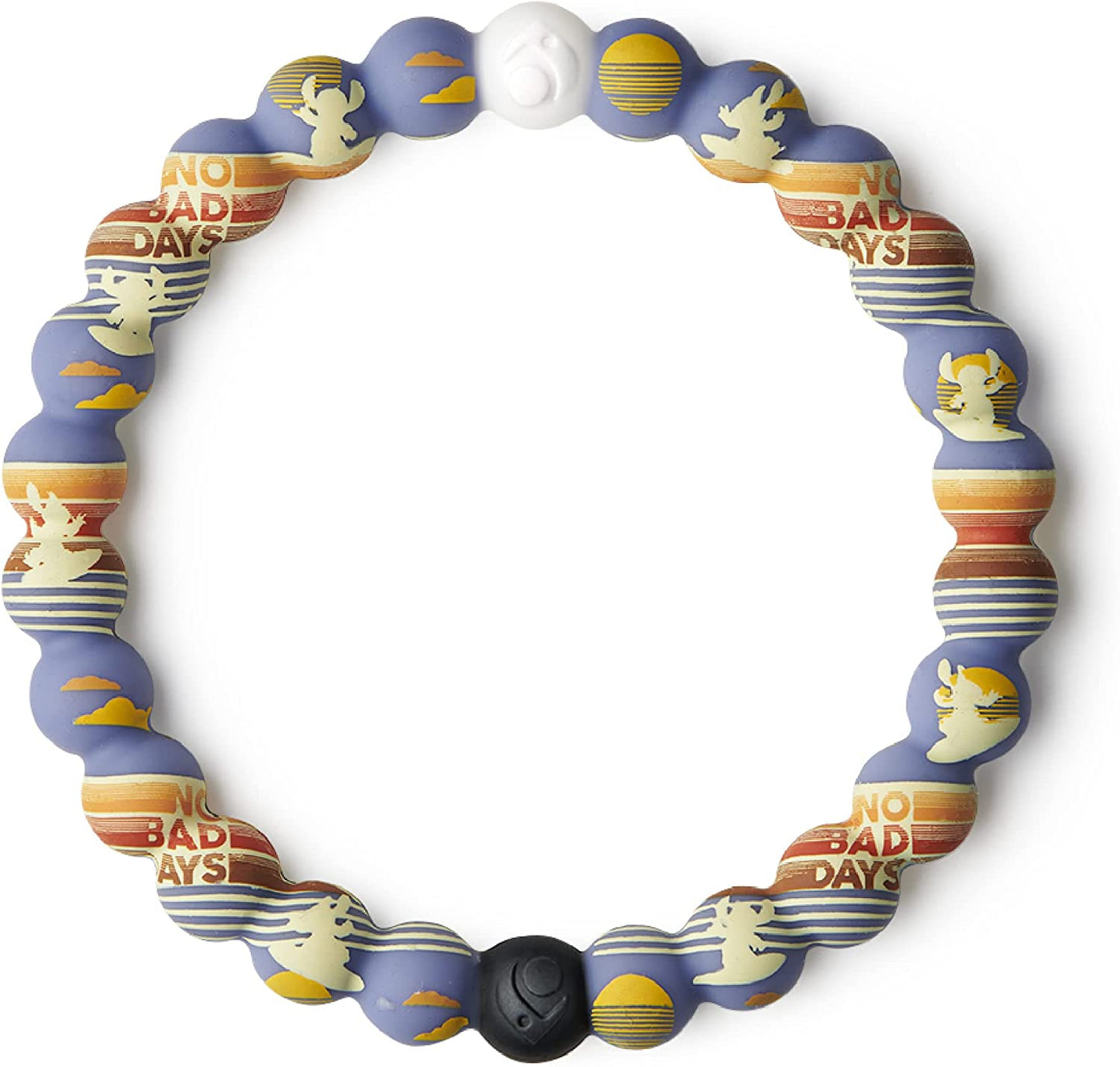 Lokai Disney Lilo and Stitch Collection Bracelets - Silicone Beaded Bracelets for Women & Men, Jewelry Fashion Bracelets Slide-On for Comfortable Fit Apparel & Accessories > Jewelry > Bracelets Lokai Lilo and Stitch Surf Style 7.5 Inch - Extra Large 