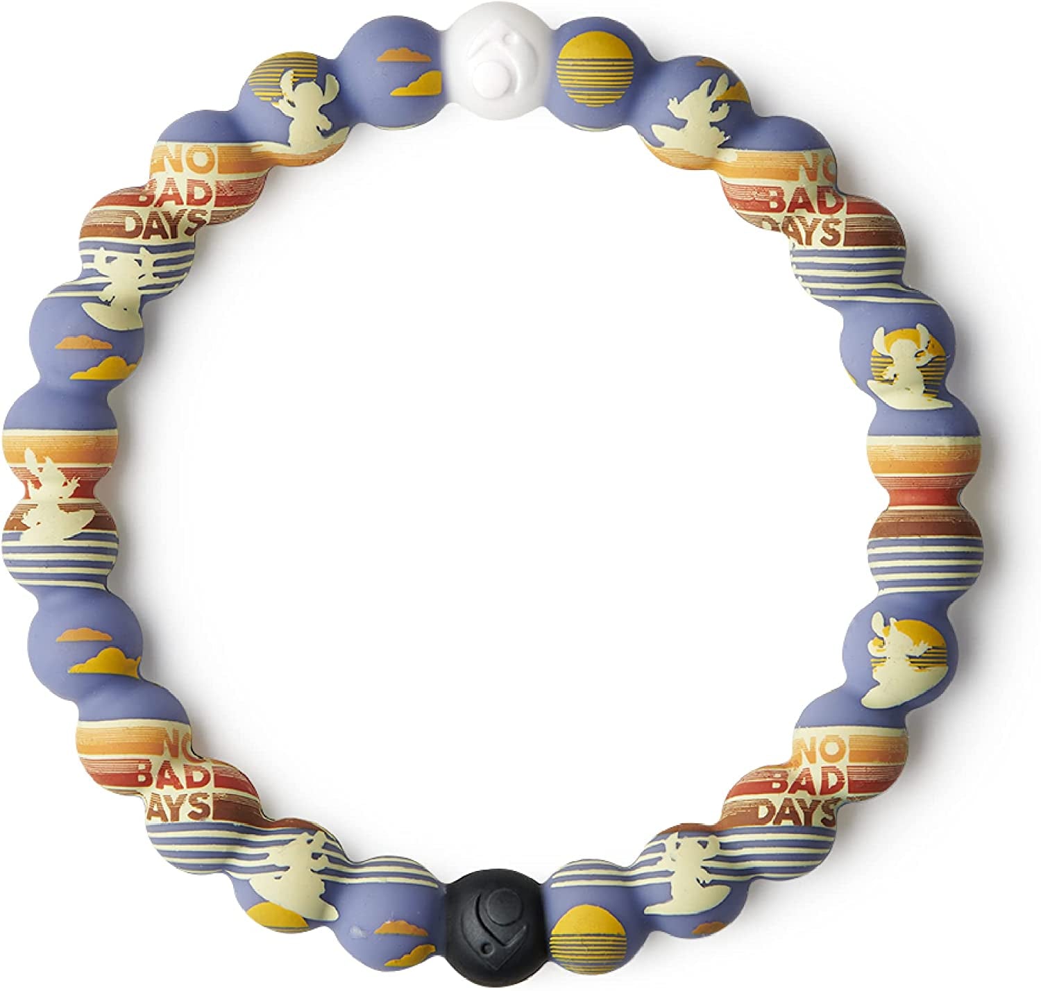 Lokai Disney Lilo and Stitch Collection Bracelets - Silicone Beaded Bracelets for Women & Men, Jewelry Fashion Bracelets Slide-On for Comfortable Fit Apparel & Accessories > Jewelry > Bracelets Lokai Lilo and Stitch Surf Style 7.5 Inch - Extra Large 