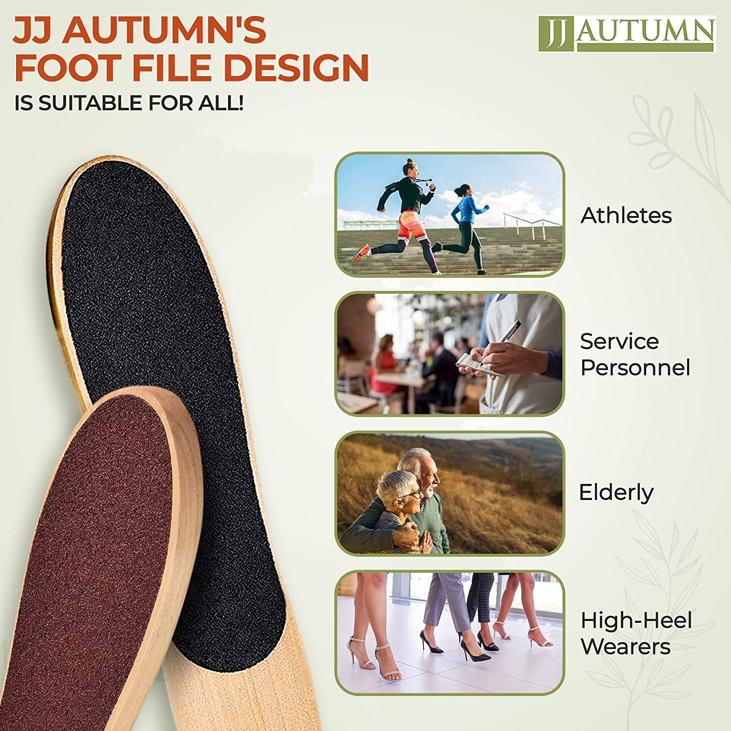 JJ Autumn Professional Pedicure Foot File Callus Remover with Double Sided Foot Scrubber for Dry and Wet Feet | Coarse & Fine Two-Sided Scraper | Foot Scraper for Dead Skin | Spa Quality Foot Filer Feet Rasp | Gentle & Friendly Foot File Health & Beauty > Personal Care > Foot Care JJ Autumn   