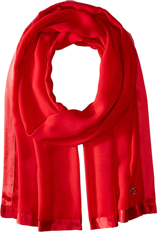 Calvin Klein Satin Edge Wrap Scarf Apparel & Accessories > Clothing Accessories > Scarves & Shawls Calvin Klein Women's Accessories   