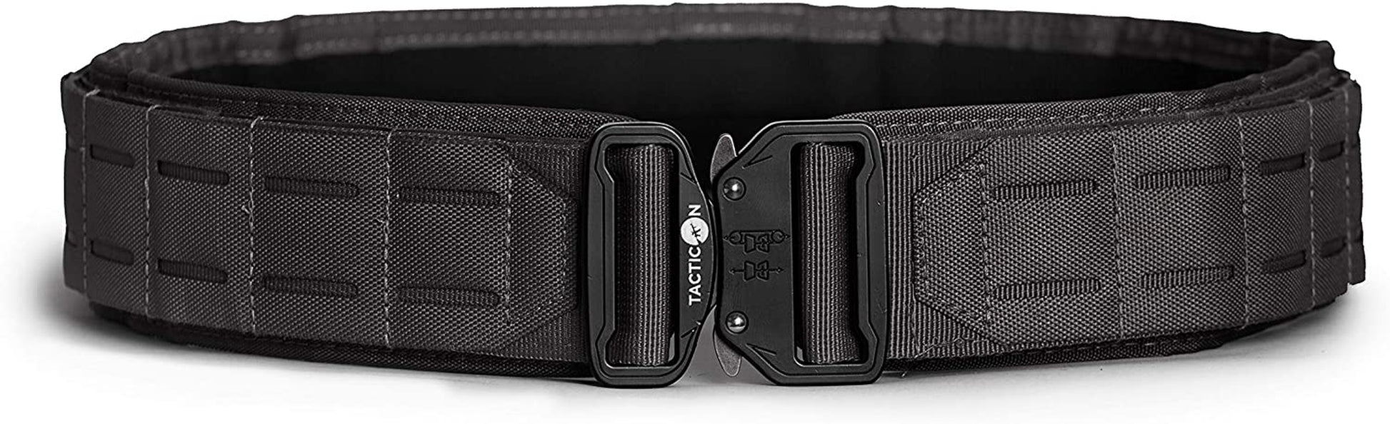 Tacticon Battle Belt | Combat Veteran Owned Company | Padded Tactical Belt | Duty Belt with Metal Quick Release Buckle Apparel & Accessories > Clothing Accessories > Belts Tacticon Tactical Black M [34" - 39" Waist] 