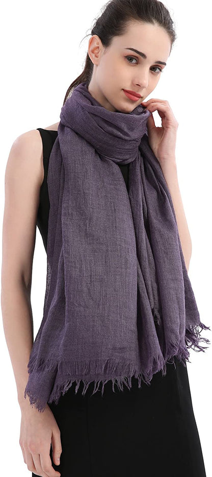 Premium Women Extreme Soft Scarf Wrap Shawl for Any Season, Super Size, Rich Color Choice Apparel & Accessories > Clothing Accessories > Scarves & Shawls kolumb Indigo  