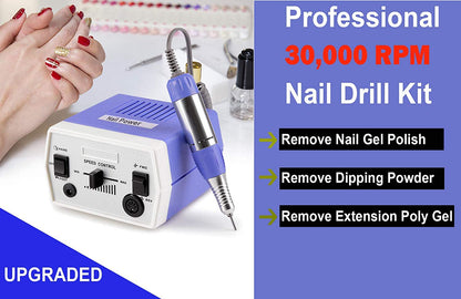 Véfaîî Nail Drill Electric Nail File, JD700 Nail Drills for Acrylic Nails Professional 30000RPM Manicure Tools Acrylic Nail Drill for Nail Dip Kit Acrylic Powder Poly Nail Gel B-01 Health & Beauty > Personal Care > Cosmetics > Cosmetic Tools > Nail Tools Hope Industry   