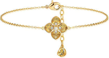 Dremmy Studios Simple Gold Chain Anklet,14K Gold/Silver Plated Dainty Summer Beach Anklets for Women Apparel & Accessories > Jewelry > Anklets DREMMY STUDIOS Petals  