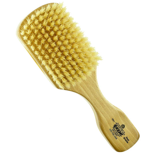 Kent OS11 Satinwood Rectangular Military Club Hair Brush and Facial Brush for Beard Care, Soft White Natural Boar Bristle Brush for Fine or Thinning Hair Mens Grooming, Hair Care, and Beard Brush Health & Beauty > Personal Care > Hair Care KENT Wood OS11 