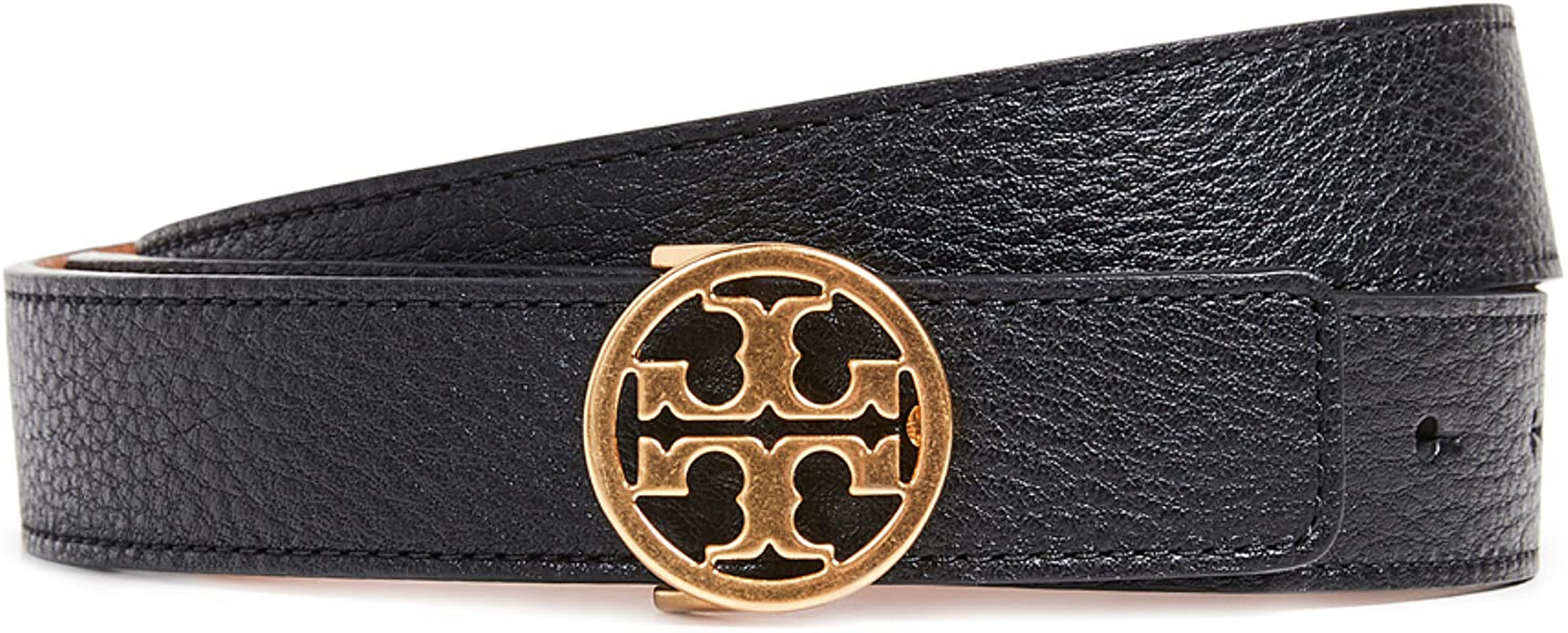Tory Burch Women'S Reversible Belt Apparel & Accessories > Clothing Accessories > Belts Tory Burch Black/Gold Large 