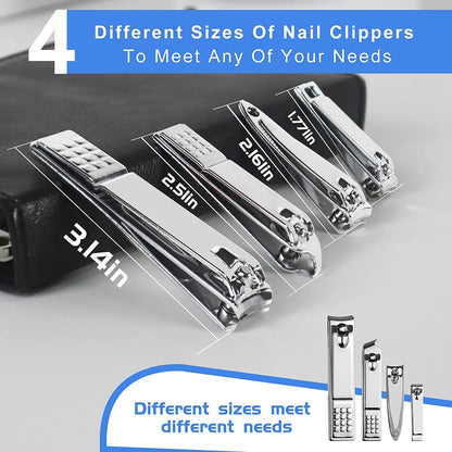 Manicure Set 30 in 1 Nail Clipper Set,Redflow Nail Clippers,Fingernail & Toenail Clippers,Manicure Tools,Pedicure Tools,Suitable for Travel Manicure Kit,Nail Set Kit with Everything Profe (Black) Health & Beauty > Personal Care > Cosmetics > Cosmetic Tools > Nail Tools RedFlow   