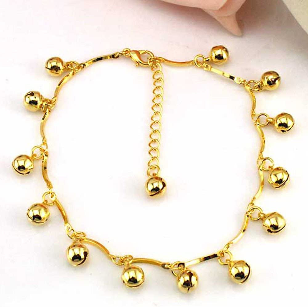Rosary Bracelet Barefoot Bells Women Foot Bracelet Ankle Jewelry Beach Sandal Anklet - Ankle Bracelets for Women Teen Girls Jewelry Gifts (Gold, One Size) Apparel & Accessories > Jewelry > Anklets Generic   
