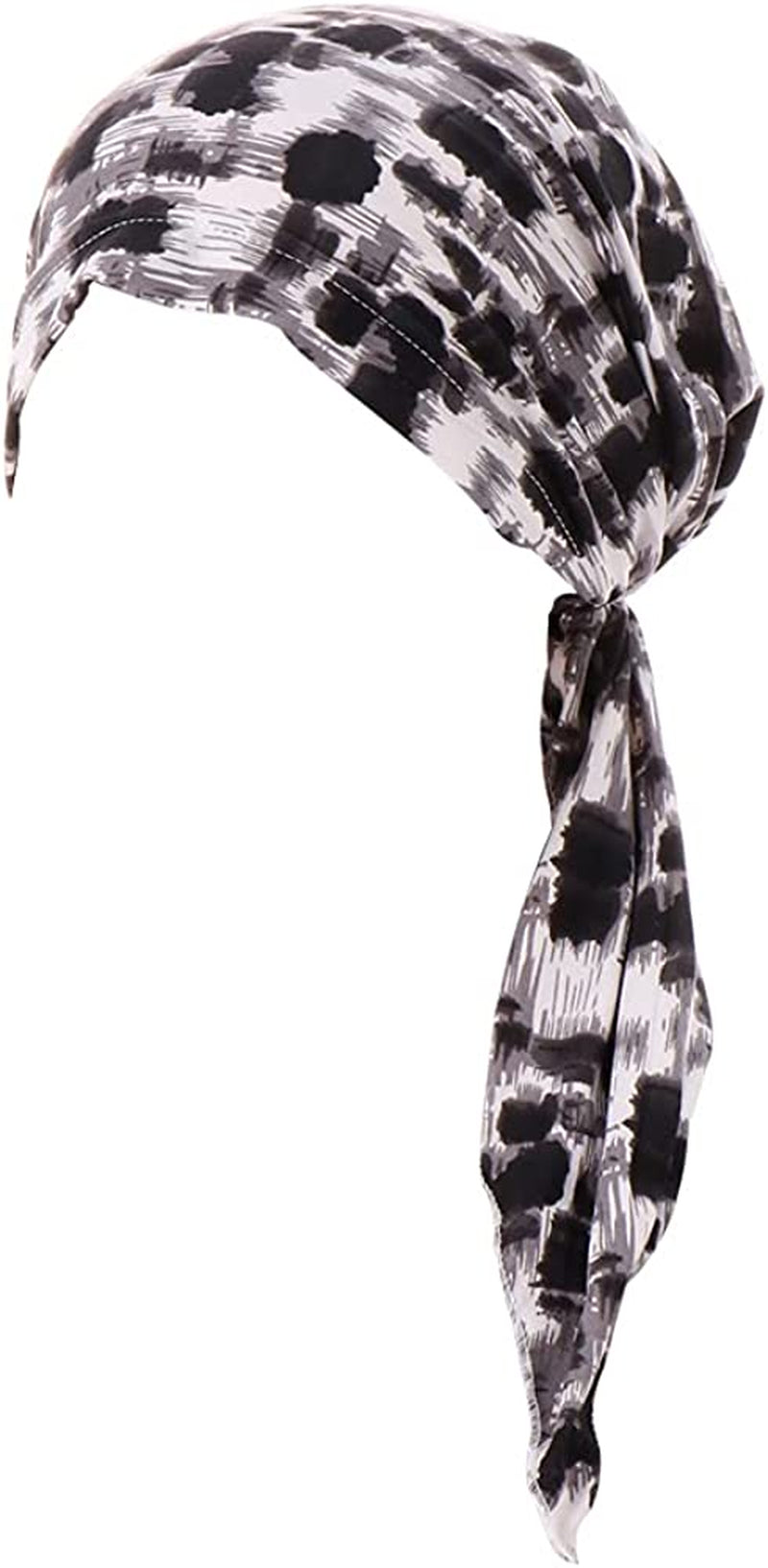 Fxhixiy Pre-Tied Bandana Turban Hat Chemo Cancer Headscarf Headwraps Headwear for Women Hair Cover Hat Apparel & Accessories > Clothing Accessories > Bandanas & Headties Fxhixiy Gray Leopard  