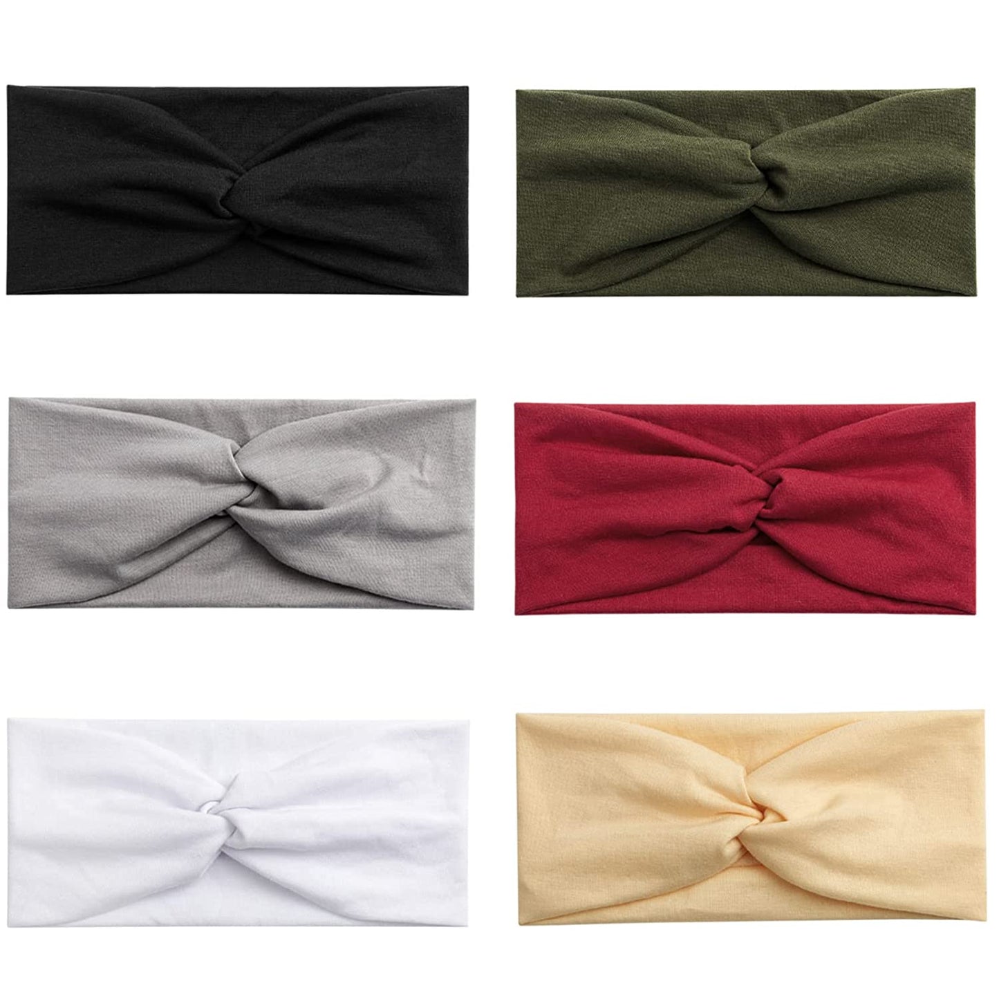 DRESHOW Twist Bow Wire Headbands Vintage Head Wrap Rabbit Ear Wired Hairbands Hair Holder Hair Accessory for Women and Girls 6 Pack Apparel & Accessories > Clothing Accessories > Bandanas & Headties DRESHOW 6 Pack：Elegant  