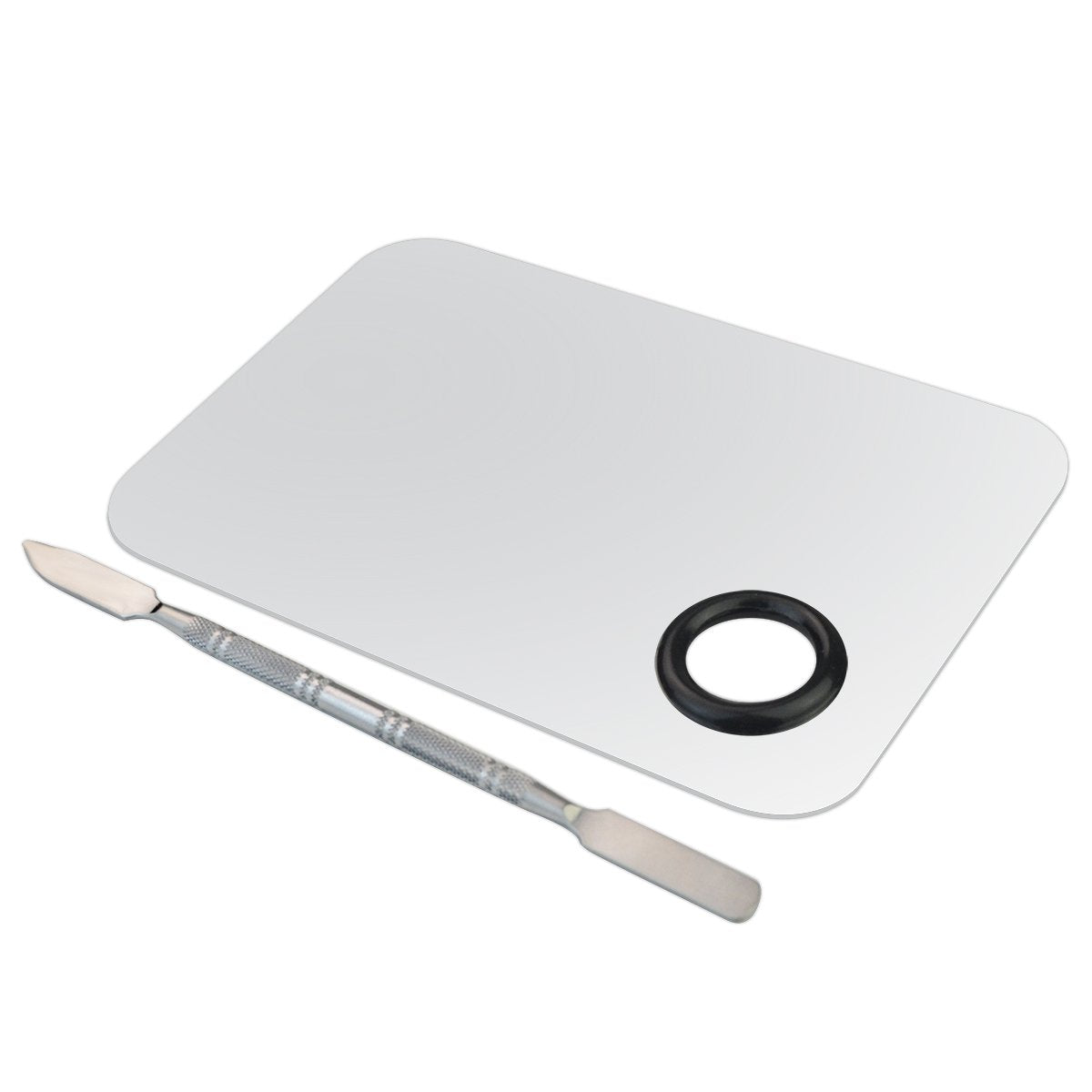 Obmwang 1Pcs Pro Stainless Steel Cosmetic Makeup Palette Spatula Tool for Nail Art Eye Shadow Eyelash Makeup Professional Pigment Blending Lightweight 5.9 X 3.9 Inches Health & Beauty > Personal Care > Cosmetics > Cosmetic Tools > Makeup Tools obmwang   