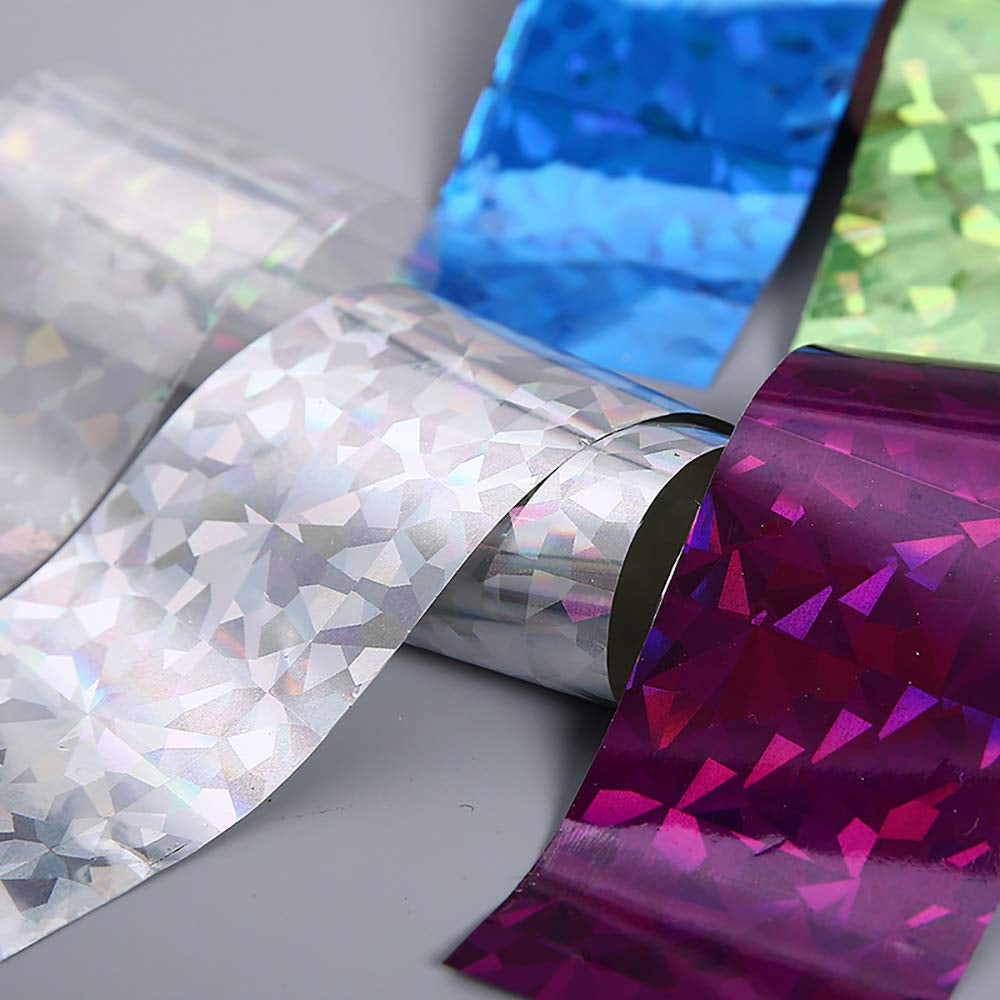 SILPECWEE 50 Sheets Foil Nail Art Transfer Stickers Tips Laser Flower Marbling Solid Color Nail Wraps Decals Starry Sky Star Manicure DIY Tools Health & Beauty > Personal Care > Cosmetics > Cosmetic Tools > Nail Tools FaCai   