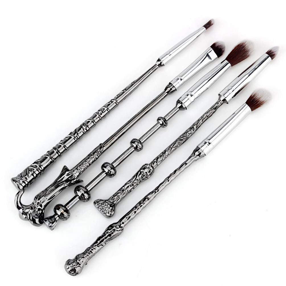 JASSINS 5 Pcs Potter Makeup Brush Set, Wizard Magic Wand Brush for Foundation Eye Shadow Eyeliner Blending Pencil Lip Professional Makeup Tools with a Gift Bag Health & Beauty > Personal Care > Cosmetics > Cosmetic Tools > Makeup Tools JASSINS   